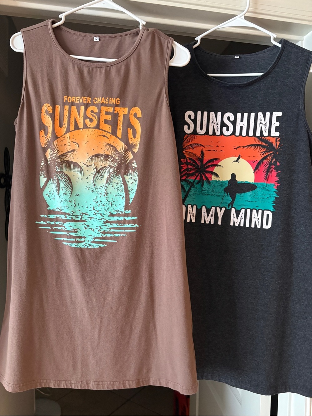 Sunsets Graphic Tank Dresses (2)